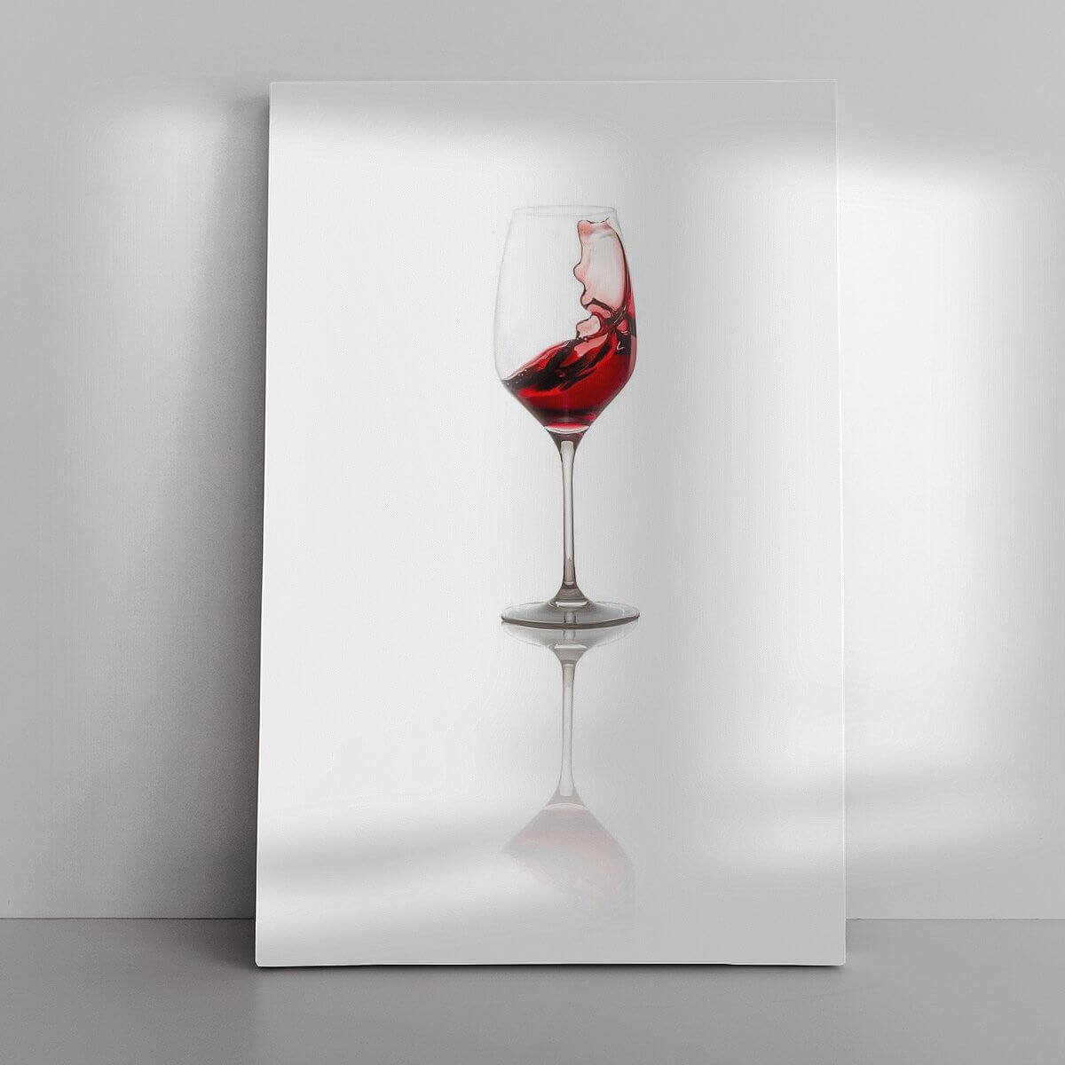 Bilder-Shop Leinwandbild Rotweinglas